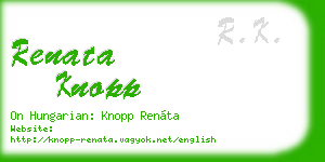 renata knopp business card